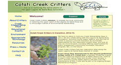 Desktop Screenshot of cotaticreekcritters.info